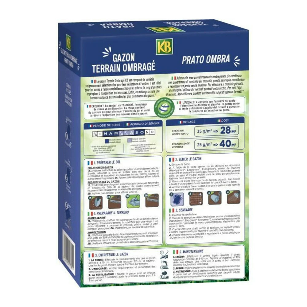 - Semences Gazon - Terrain Ombragé 28m² 2 - Semences Gazon - Terrain Ombragé 28m² – Image 2